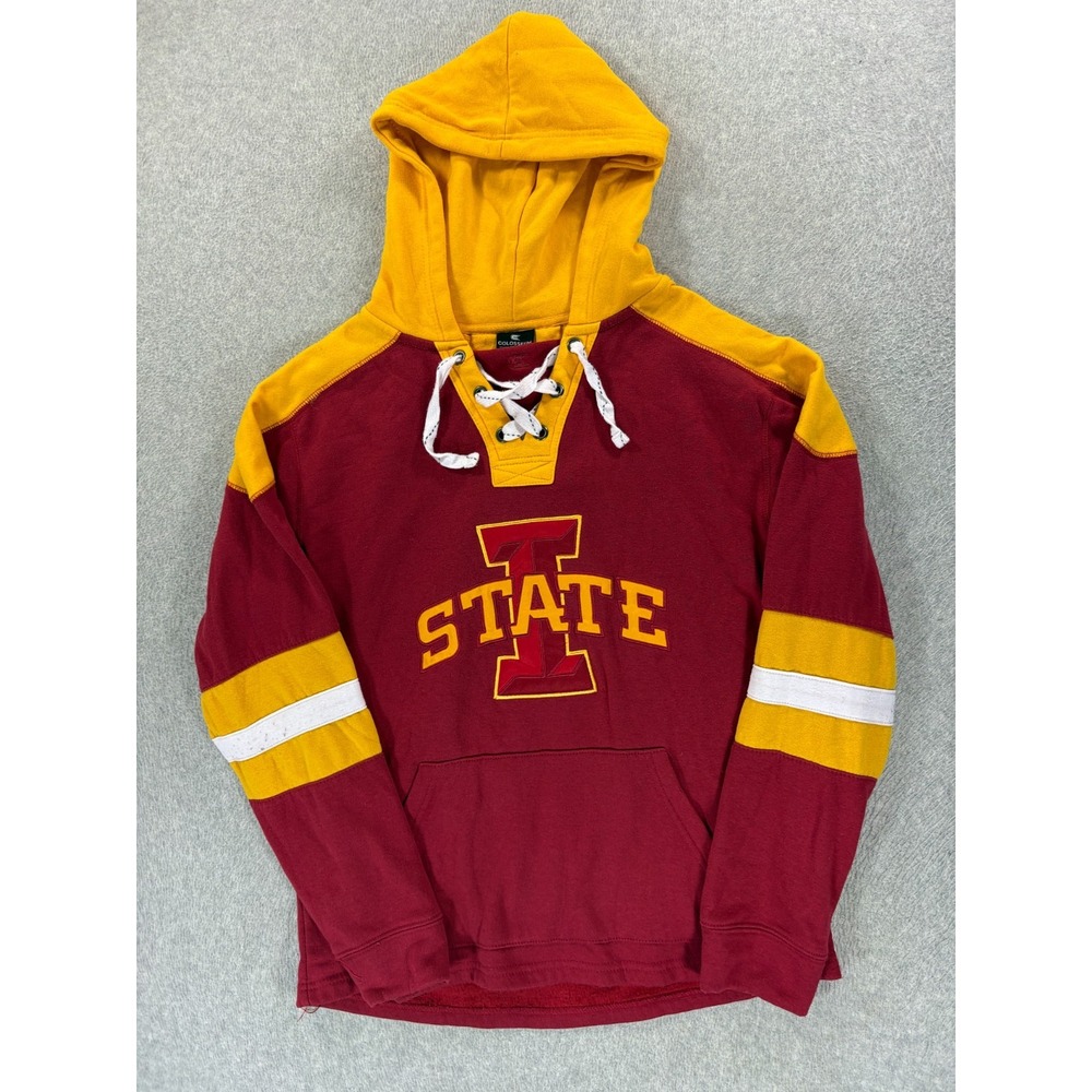 Iowa State Cyclones Stitched Logo Campus Hockey Hoodie Sweatshirt (Men's Medium)